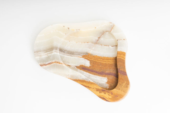 Onyx stone on a white background